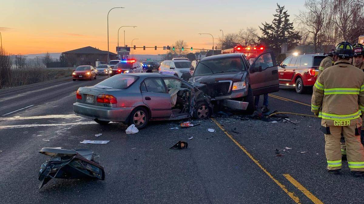A man was arrested after driving while intoxicated during this crash in Richland on George Washington Way in February.