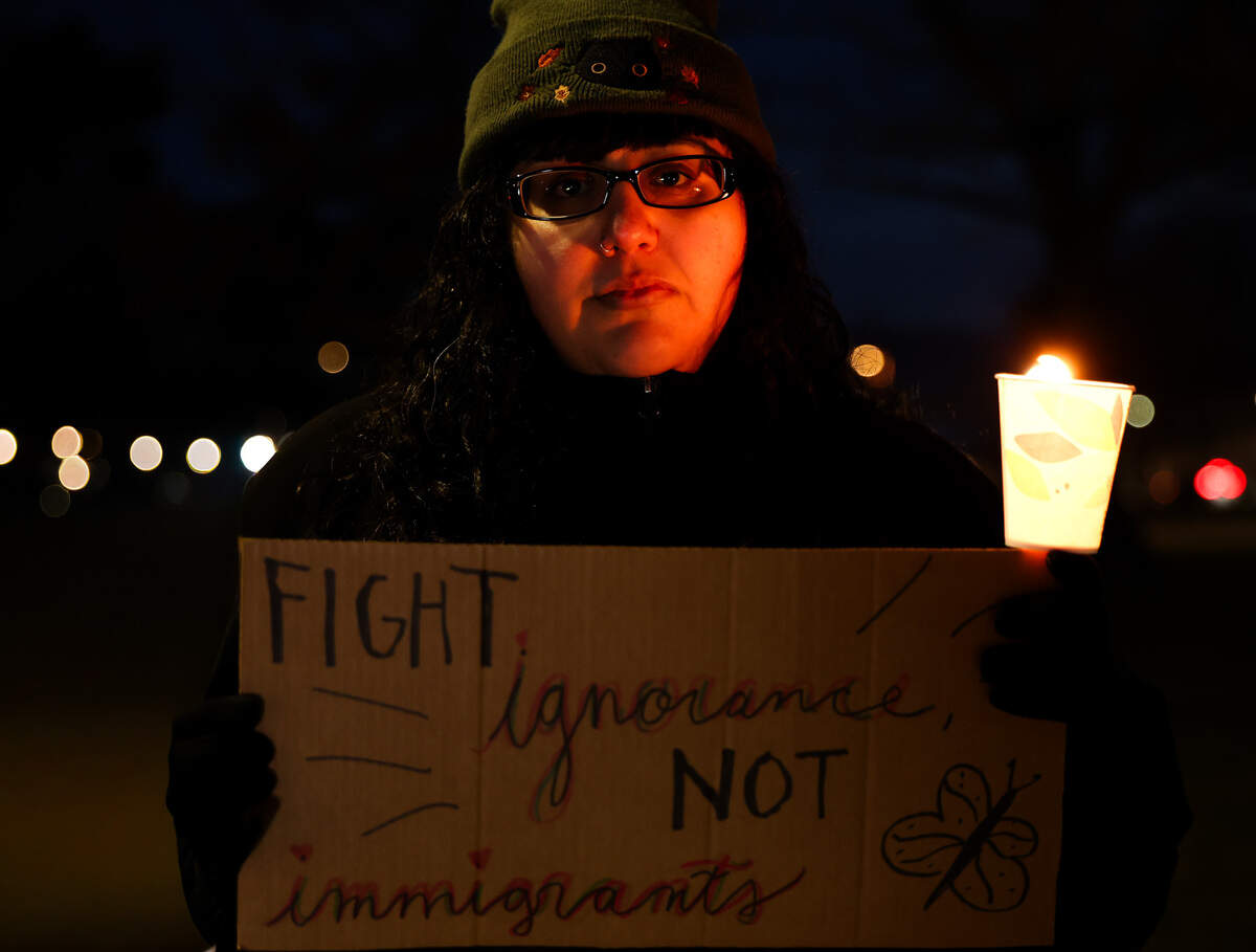 Lorena Lopez of Pasco at Tuesday’s candlelight vigil.
