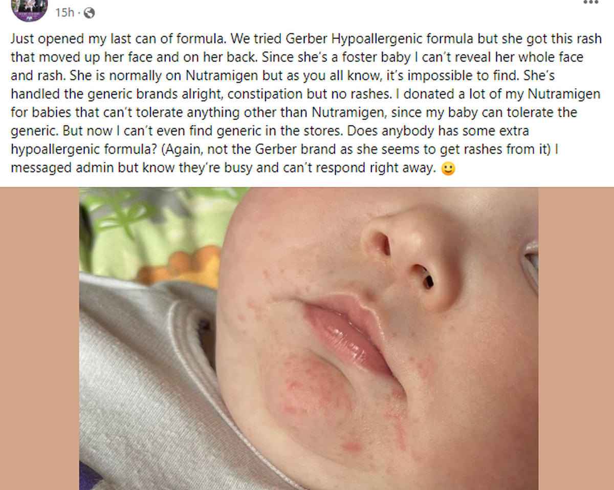 A mom posted on the Tri-Cities Find My Formula Facebook page about her search for the formula her foster daughter tolerates the best.