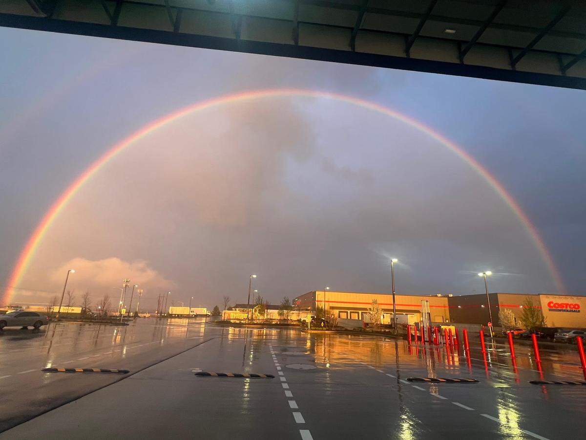  Double rainbow over Costco