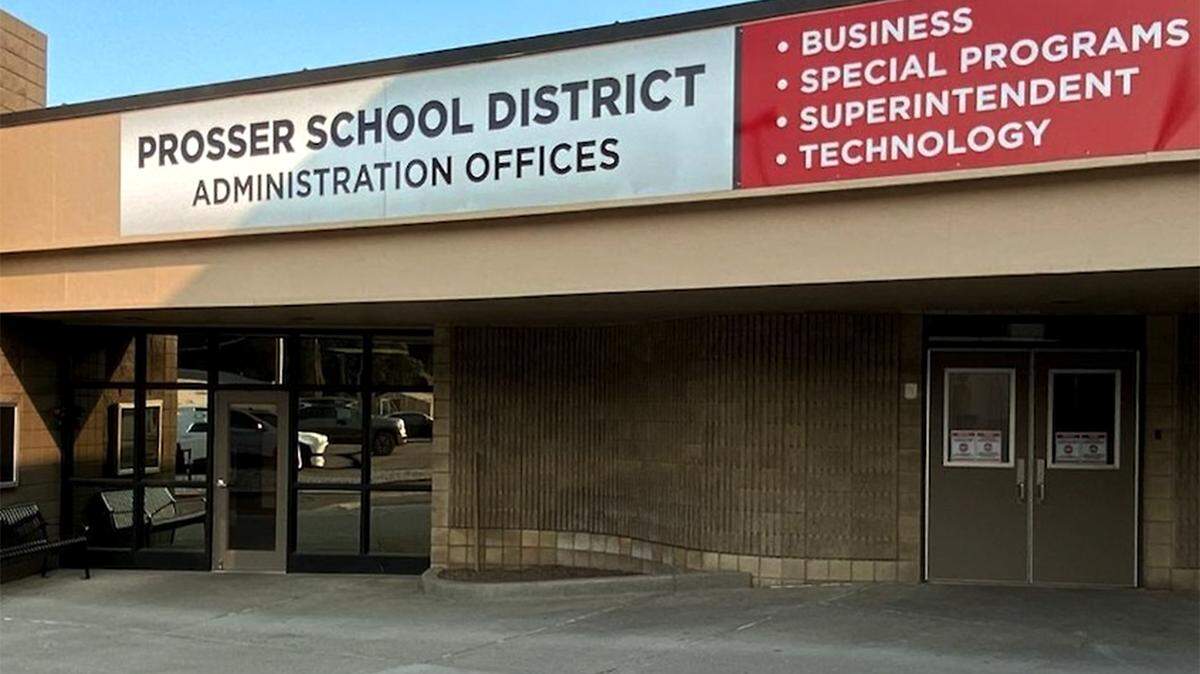 The Prosser School District administration office building is at 1203 Prosser Ave.