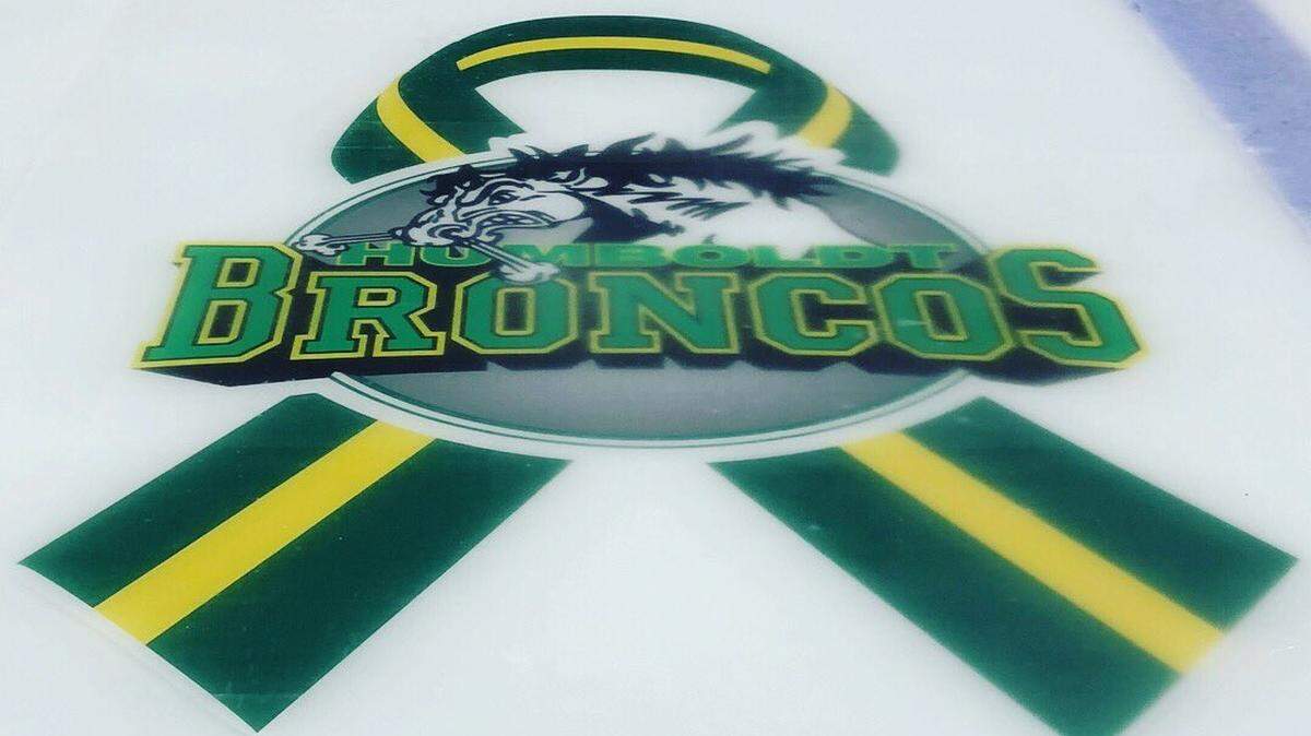The Western Hockey League provided a commemorative Humboldt Broncos logo for each of the four teams remaining in the playoffs. The logo at Toyota Center was installed Tuesday.