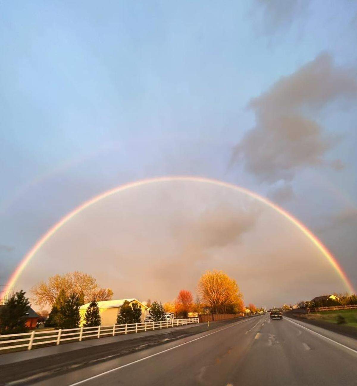 A double rainbow in the Tri-Cities.