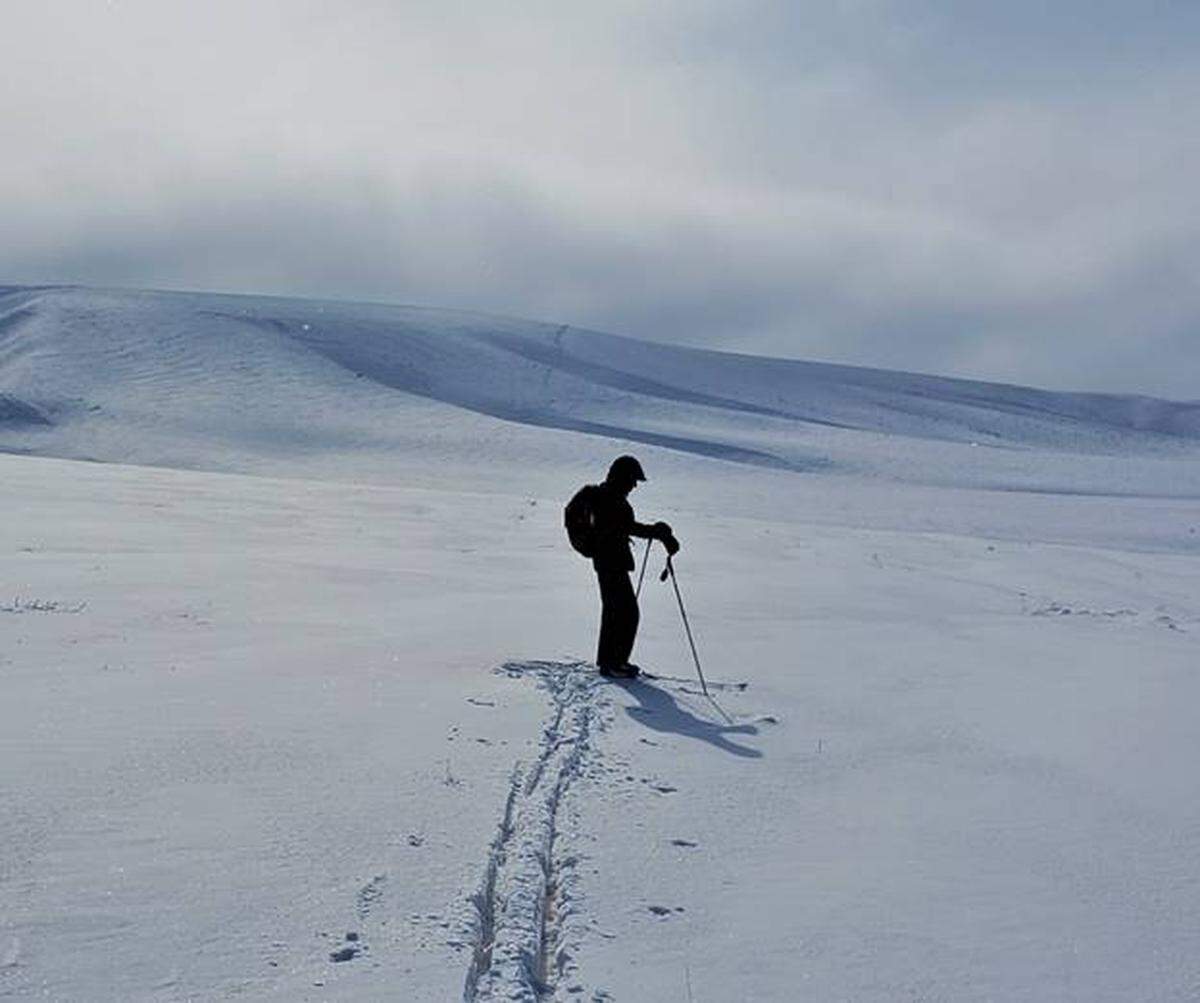 One of the best things about winter hiking is that you can go just about anywhere. This is at Johnson Butte, south of Kennewick.