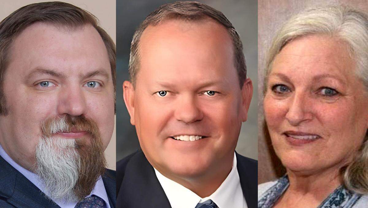 From left, Republican Alex Barrington, Republican Matt Boehnke and Independent Ronni Batchelor.