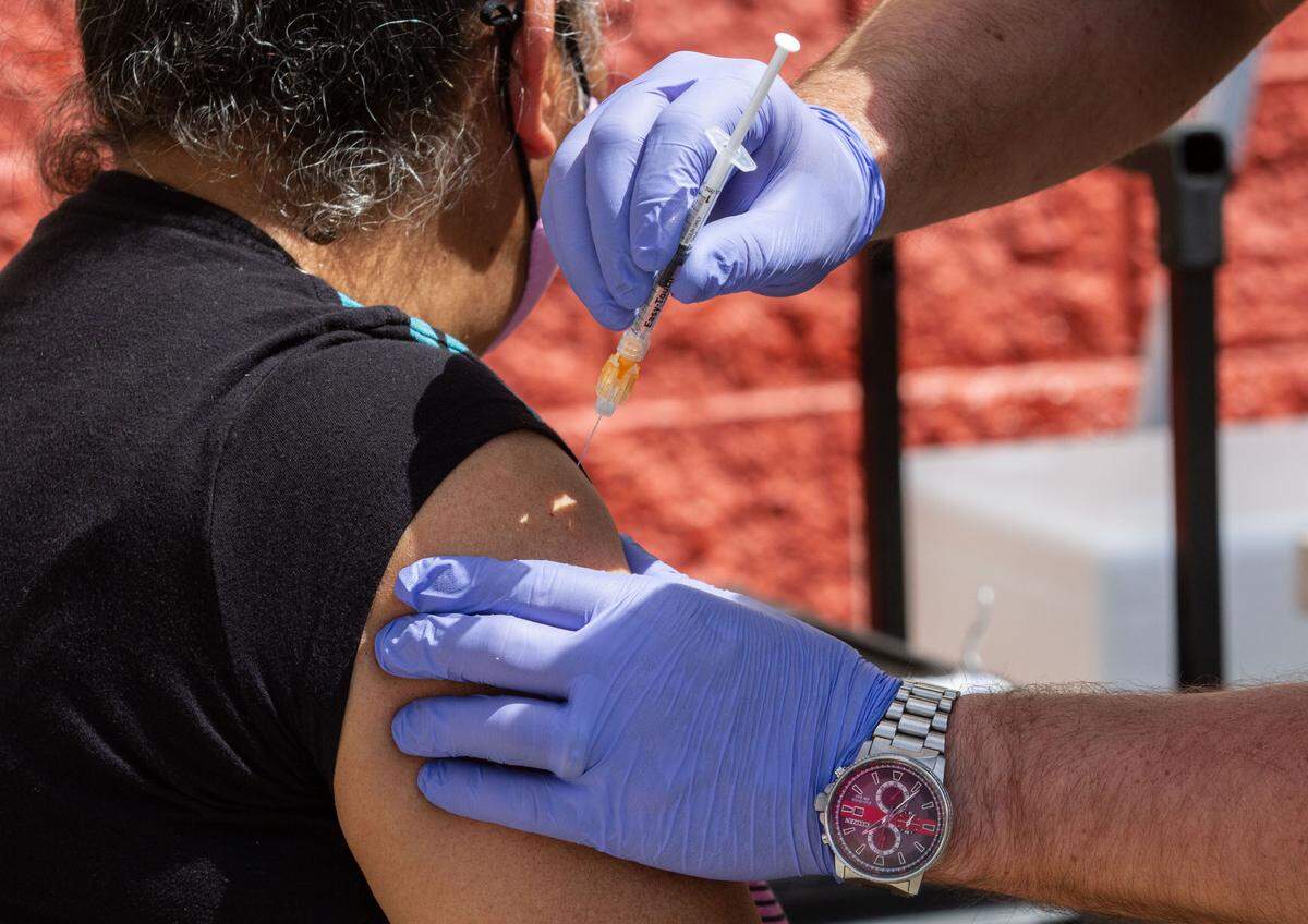 The Benton Franklin Health District and Pasco Fire Department partnered with Columbia Safety to provide pop-up COVID-19 vaccine clinics throughout the Pasco community, including the first one at Fiesta Foods.