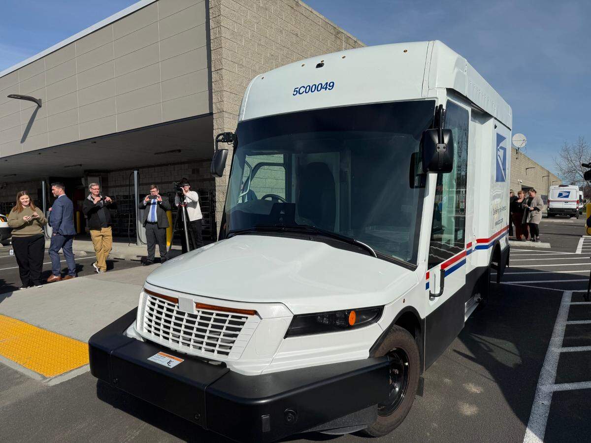 The U.S. Post Office’s new delivery trucks were built for safety, efficiency and to be more comfortable, with a platypus-style hood that ensures drivers of all heights have a clear view of the road.