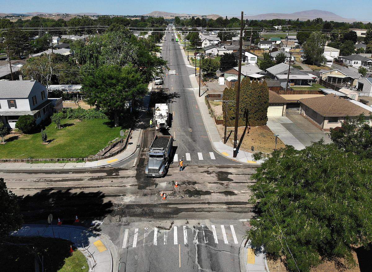 The intersection, with a history of collisions, is closed and a detour will remain in place until the project is completed in late September.