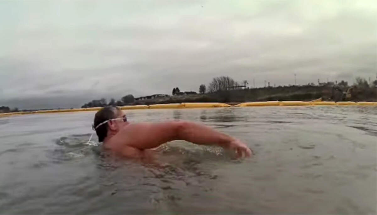 Ned Hastings, a Tri-Cities native extreme open water swimmer, took his taste for adventure to Bateman Island this month by swimming along Bateman Island where a causeway once stood.