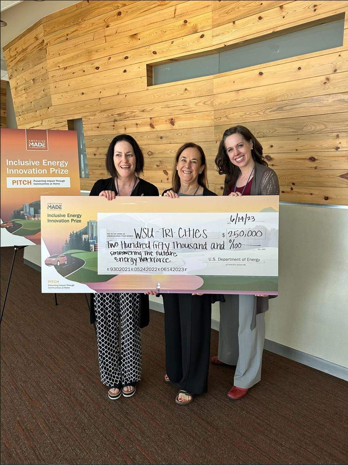 Washington State University Tri-Cities was one of six grand-prize winners of the Inclusive Energy Innovation Prize.