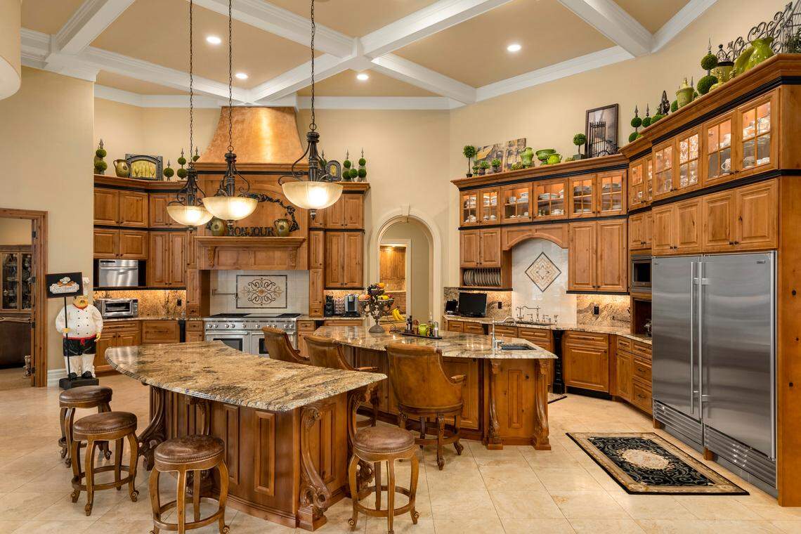 The Kennewick estate first built by Olie “the Goalie” Kolzig and his wife Christin is on the market again. The 15,260-square-foot mansion is listed at more than $6 million but will be sold to the highest bidder at an Oct. 5 auction.