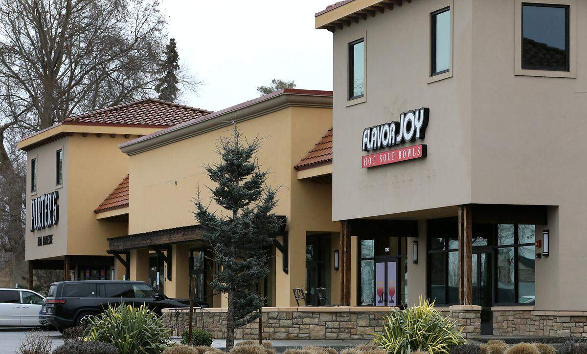 A sign for a new restaurant named Flavor Joy Hot Bowl Soups has been installed on the former Fresh Leaf Co. location at 1080 George Washington Way in Richland.