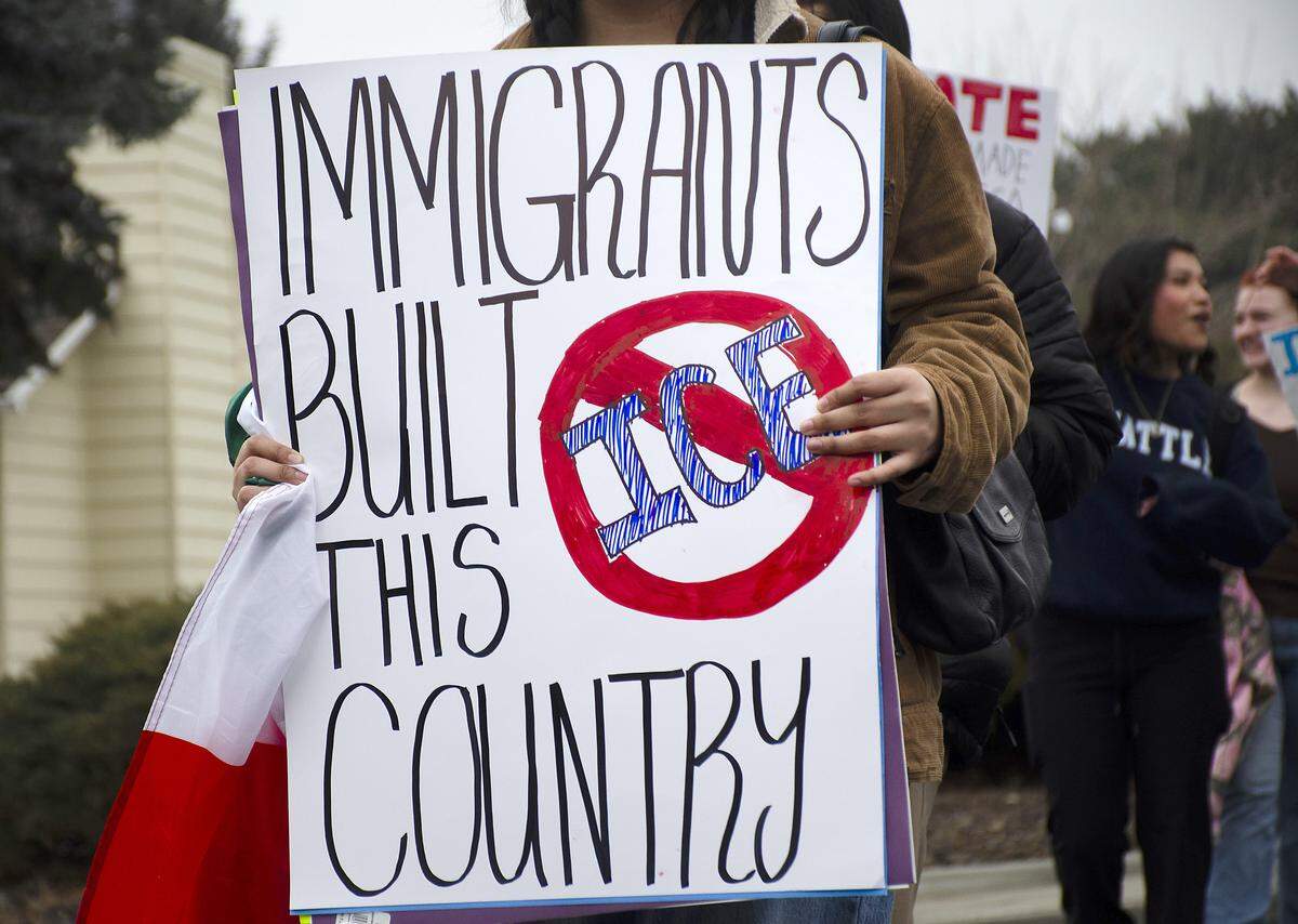 Students from Hanford High School in Richland participate in walkouts and marches to protest federal ICE immigration enforcement.
