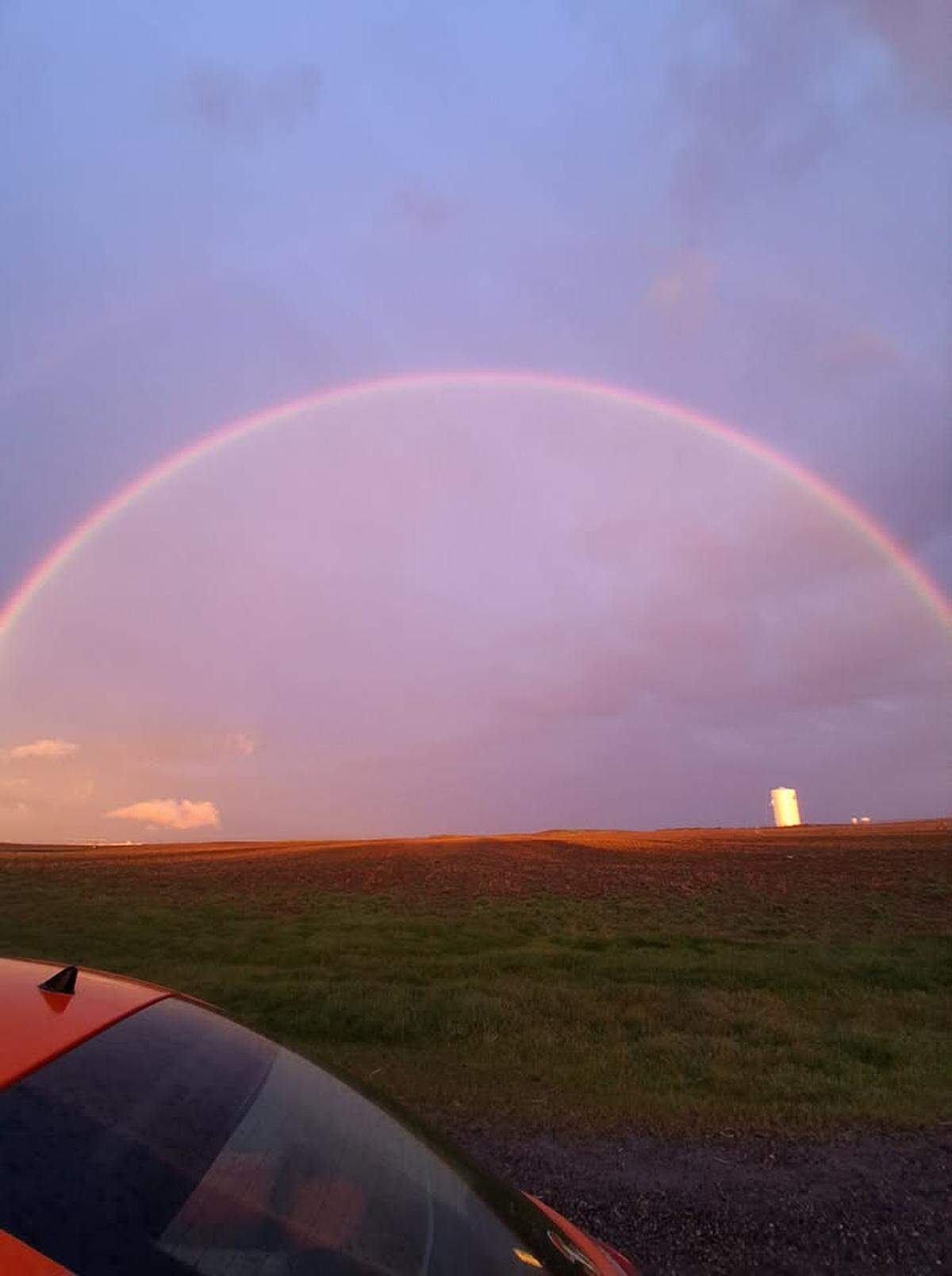 A rainbow seen from Road 100 near Dent Road in Pasco.
