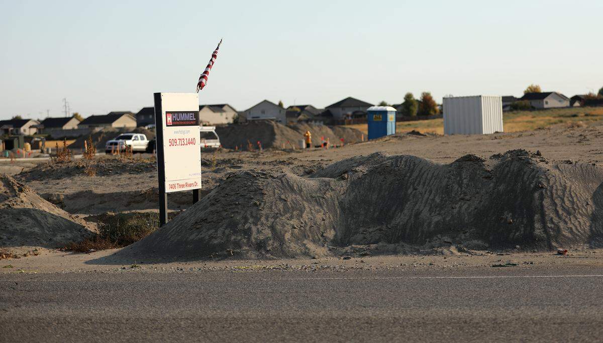 Hummell Construction and Development has cleared land at 7406 Three Rivers Dr., off Road 68, in Pasco for a branch of Idaho Central Credit Union.