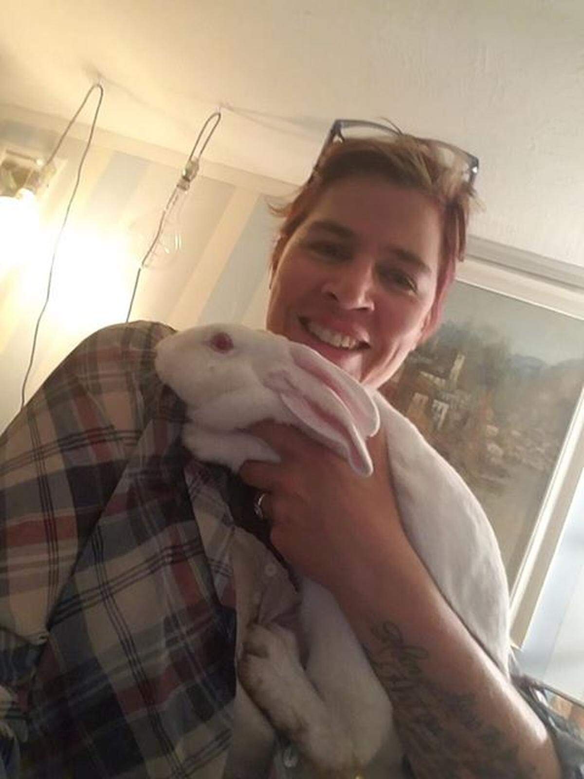 Aurora the rabbit went missing two weeks ago and showed back up yesterday afternoon.