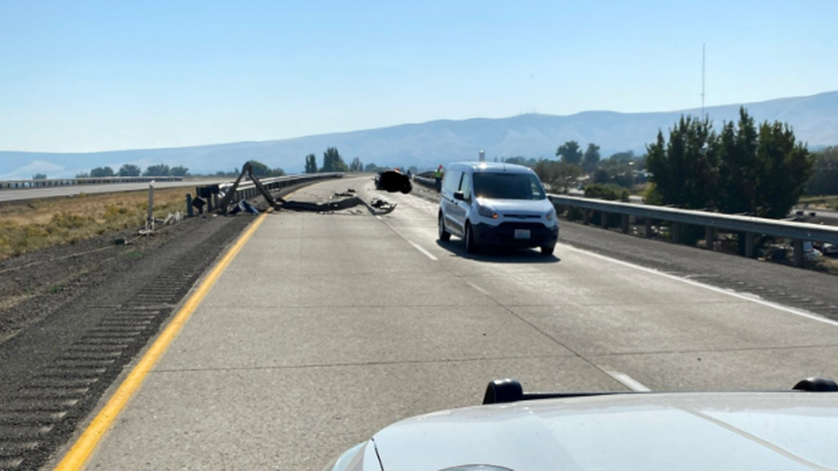 A person died after a one-car crash Sunday morning on Interstate 82 just west of Prosser, according to the WSP.