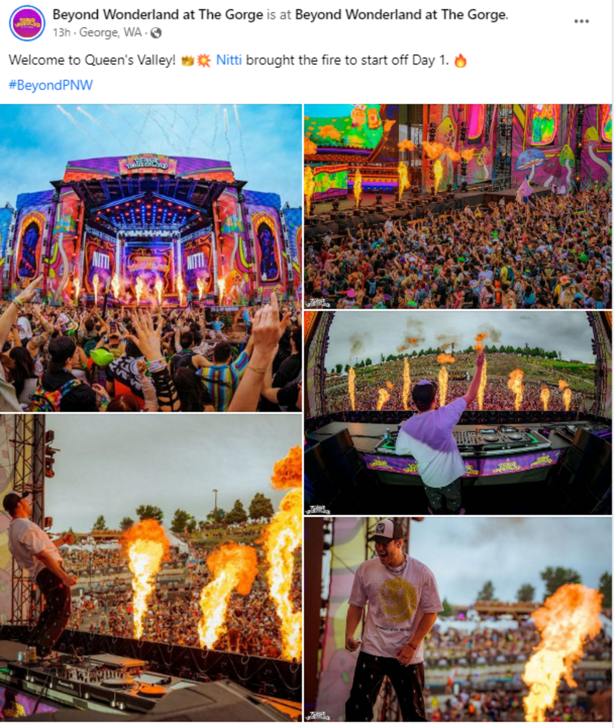 These photos were taken of the sold-out Beyond Wonderland at The Gorge before the 2023 shooting at the venue’s campground and posted to Facebook.