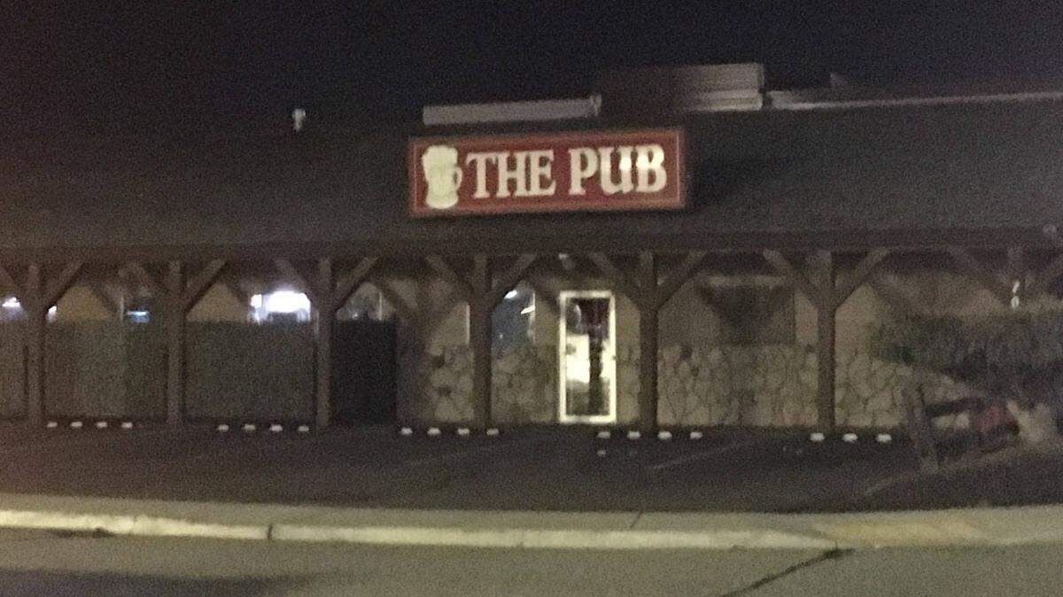 Police are looking for two men seen running from The Pub early Friday after people heard gunshots in the parking lot off Clearwater Avenue.