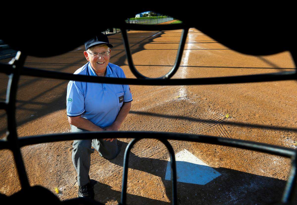 Pam Bobiles, 76, has been officiating for 20 years.