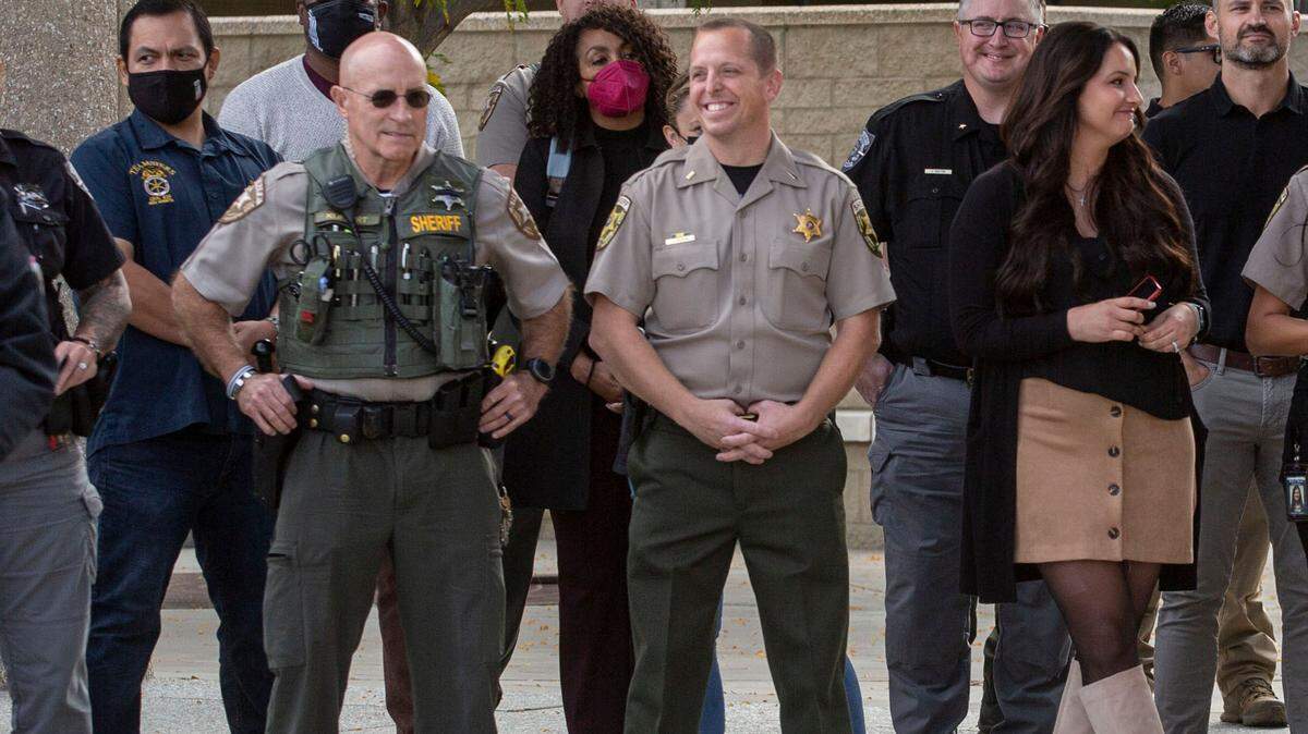 Despite the statewide Oct. 18 deadline for school employees and contractors to be vaccinated or seek exemption, Benton County Sheriff’s deputy Brad Klippert, on left, told the Herald that he hasn’t done either. Through his role as a deputy, the WA state representative has been a school resource officer with the Kiona-Benton City school district for over 20 years.