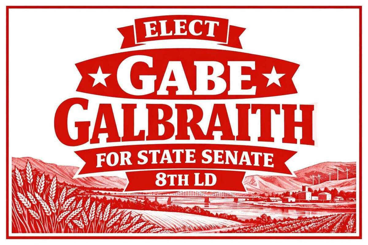 A Gabe Galbraith for State Senate sign.