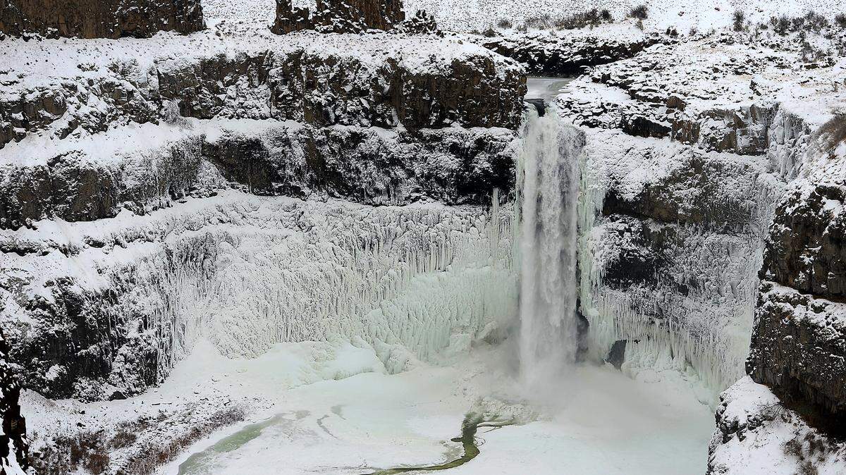 Snow and ice covers the Palouse Falls in this photo shared by John Panther that he recently took during chilly December winter weather in Franklin County. The Palouse River cascades nearly 200 feet through the basalt canyon about four miles upstream of the confluence with the Snake River.