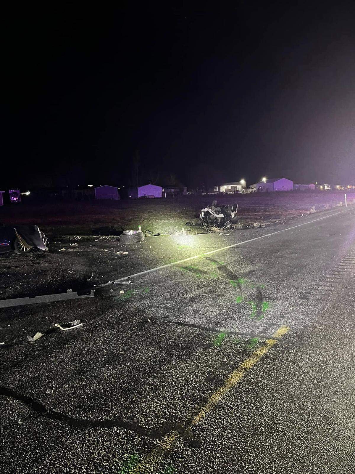 The driver of an Acura sedan died in a crash about 8 p.m. Saturday on Highway 224 near Benton City, Wash.