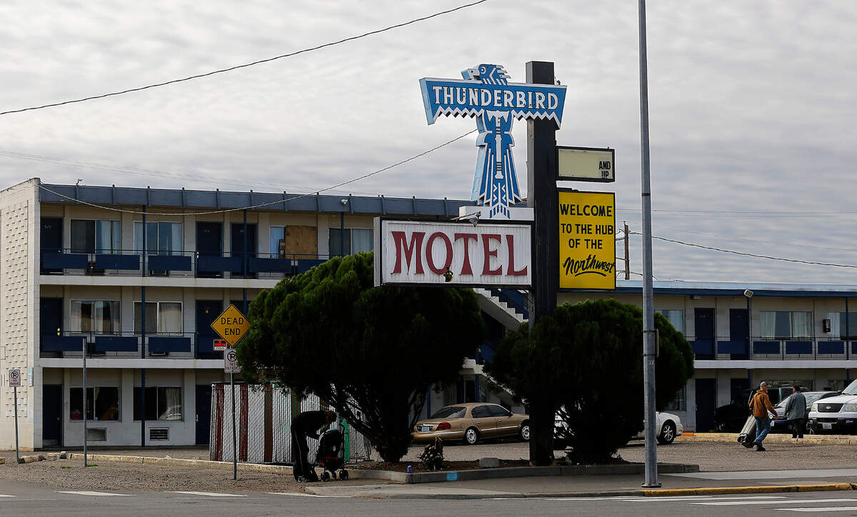 The Thunderbird Motel at 414 W. Columbia St. in Pasco. The city bought and tore it down in 2022.