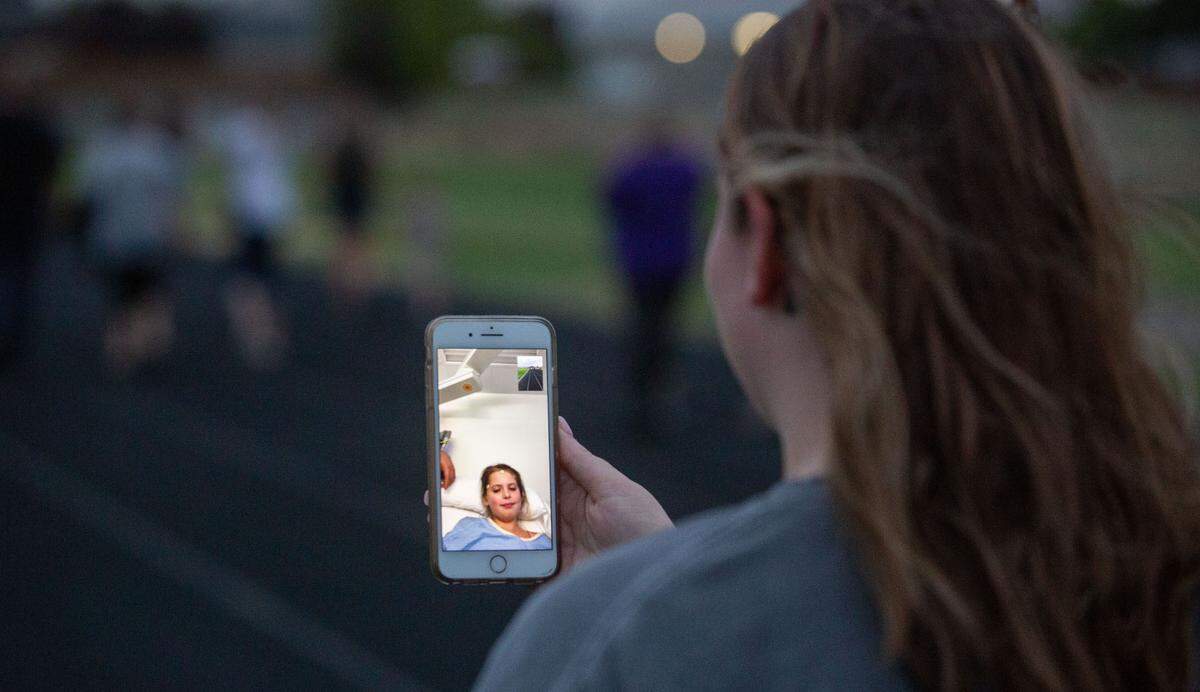 A vigil was held in 2021 to show community support for Lana McDowell, then 12, and her family.