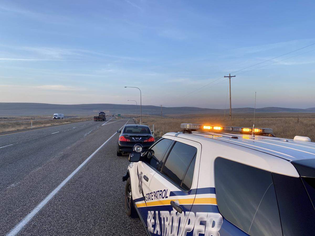 Trooper Chris Thorson with the Washington State Patrol stopped a driver on March 20 doing 132 mph in a 70 mph zone on Interstate 82 near Badger Canyon.