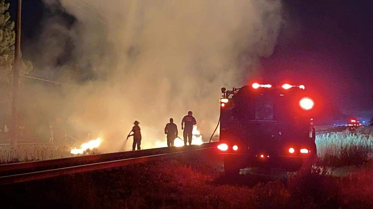 A half-acre fire burned on Yellowstone Avenue on the Fourth of July, 2024. It’s believed to have started because of fireworks. 