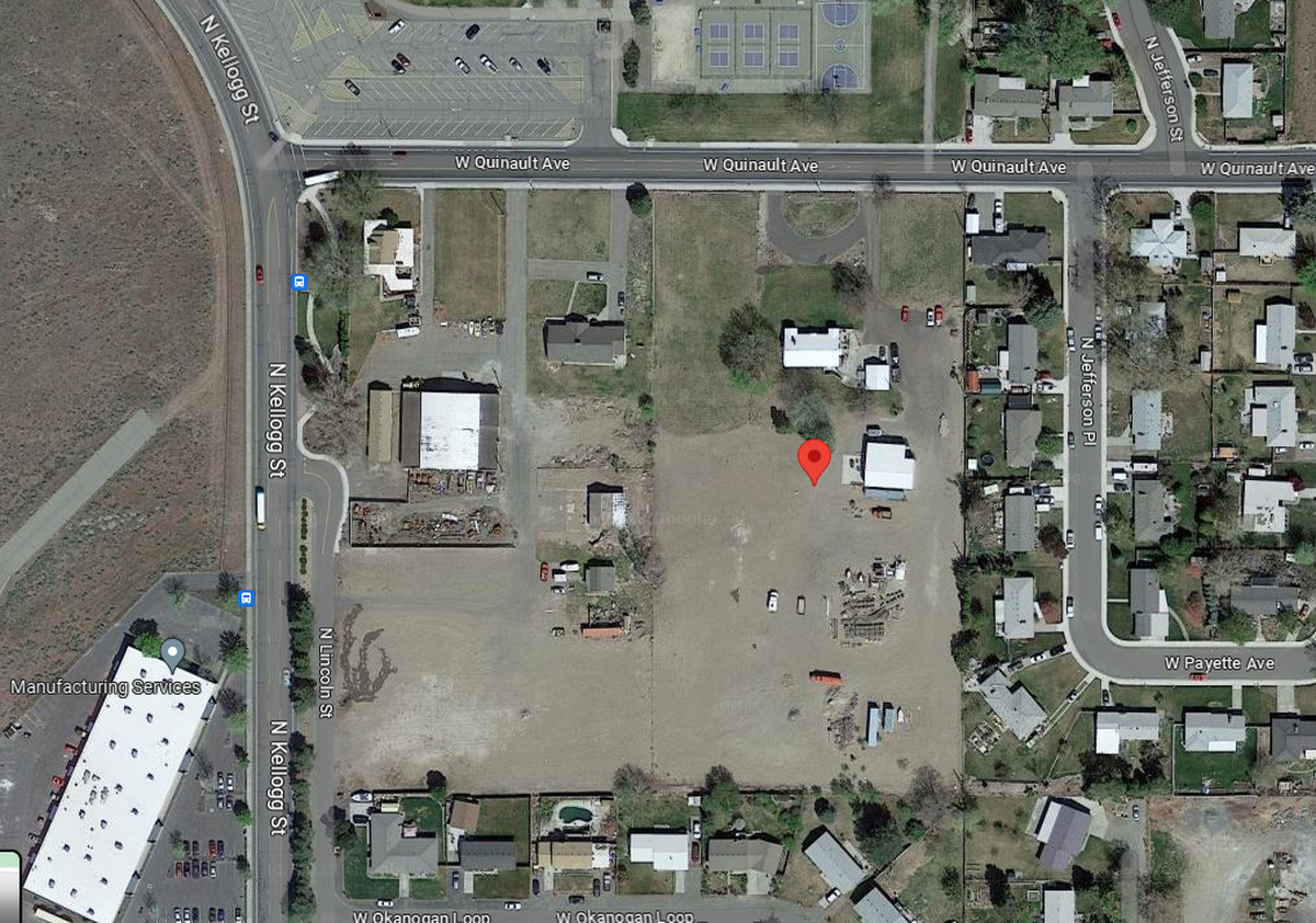 Quinault Village Apartments, with 266 units in 12 buildings, will be the first major apartment complex constructed in central Kennewick in more than 20 years. The project site is next to the new pickleball complex at Lawrence Scott Park (on top of photo) and the Port of Kennewick’s Vista Field redevelopment project (on left).