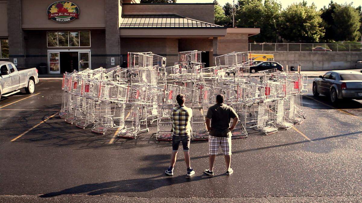 The comedy “Cement Suitcase” was filmed at locations between the Tri-Cities and Yakima. This is a shot of “Carthenge.”