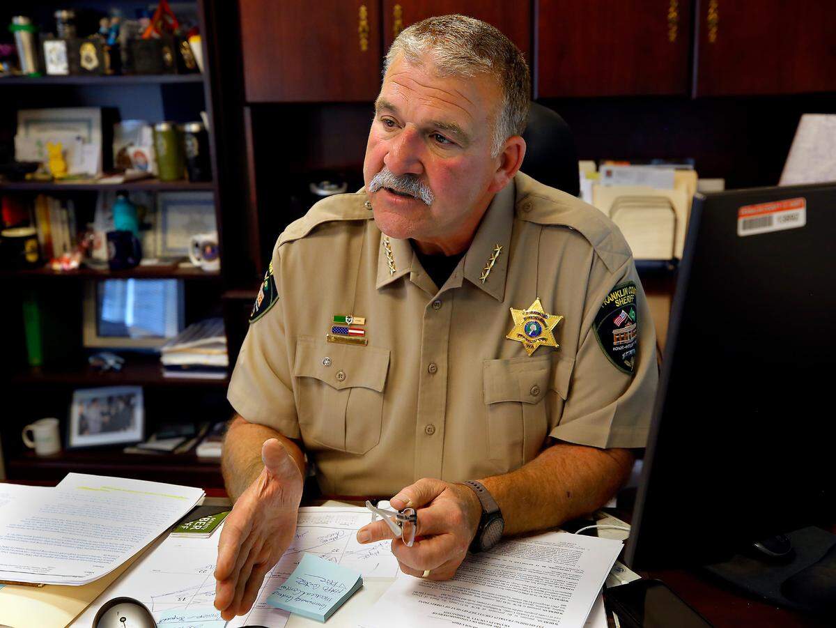 Franklin County Sheriff Jim Raymond responds to the county commissioners considering a move to take the jail away from the sheriff’s office.