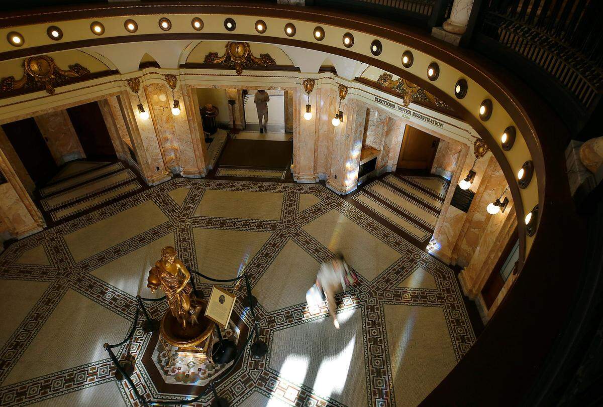 The rotunda inside the Franklin County Courthouse on North Fourth Avenue in Pasco.
