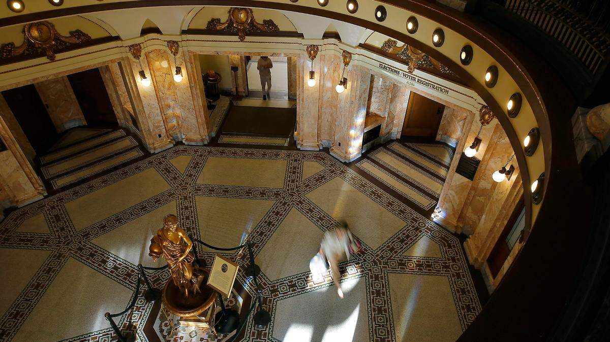 The rotunda inside the Franklin County Courthouse on North Fourth Avenue in Pasco.