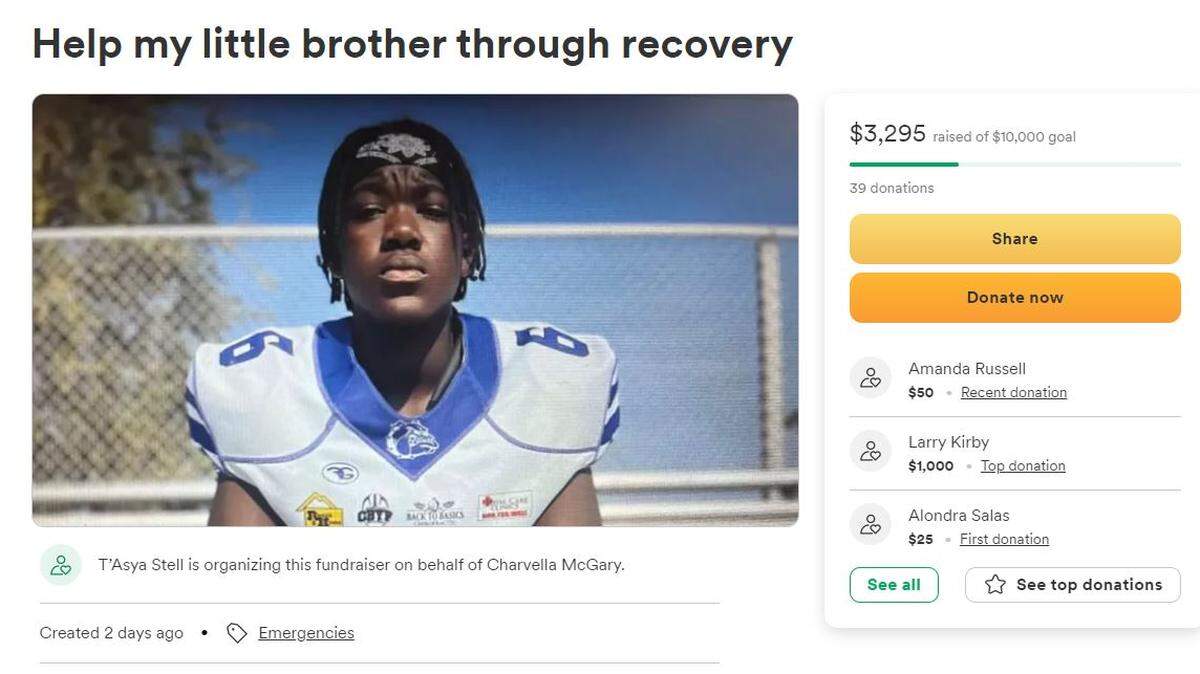 14-year-old Allen McGary was defending a girl when he was shot four times his mother said. The teen was nearly killed in the altercation.