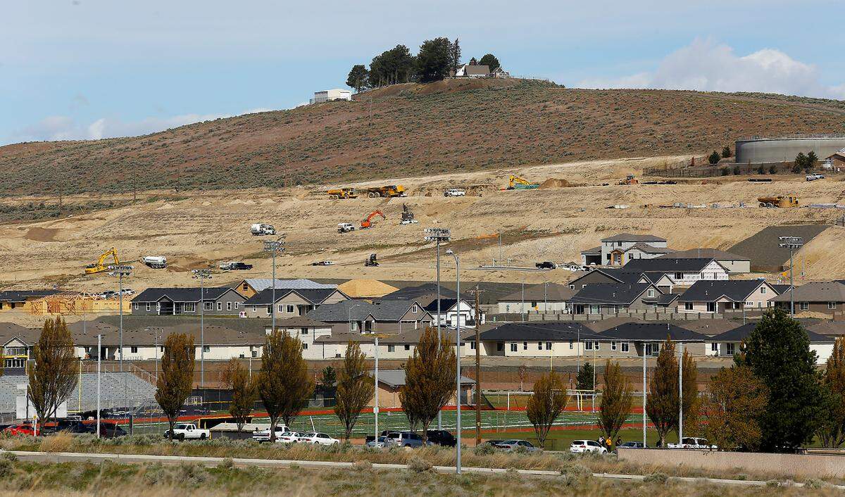 The south side of Thompson Hill near the Southridge area is being prepared for future development.