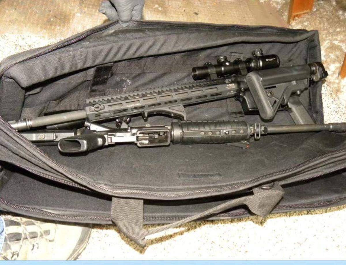 Two of the 17 guns seized by law enforcement in December 2022 in an investigation of Tri-Cities based traffickers of fentanyl, methamphetamine and cocaine.