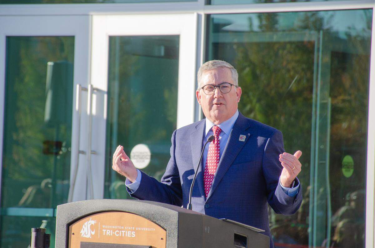 Washington State University President Kirk Schulz says the university’s new Institute for NW Energy Futures in Richland will grow to include more professors and researchers who will lead the region’s cutting-edge work in clean energy solutions.