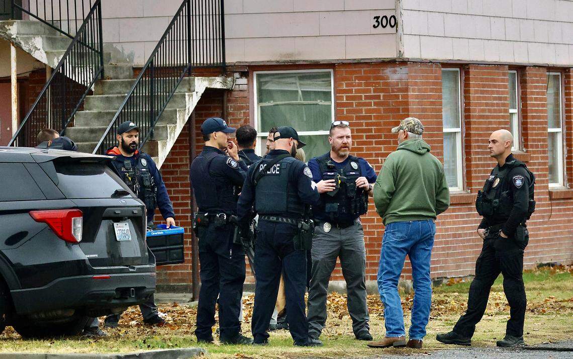 Officers were called to the 300 block of Van Giesen Street by a caller who said they heard gunshots in their building. 