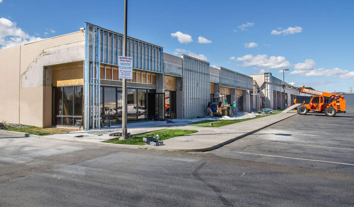 The entire complex of offices and storefronts is being renovated.