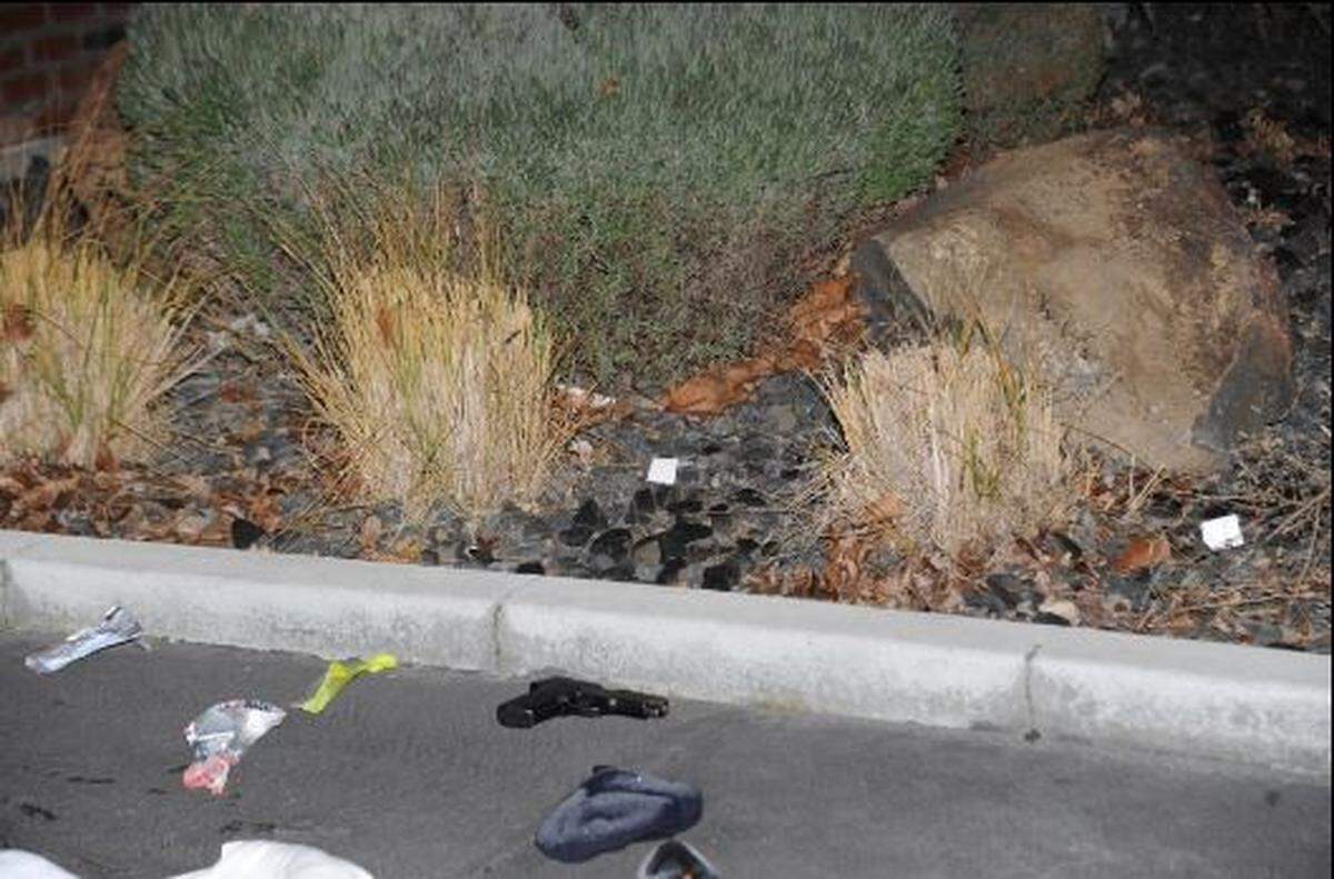 A Smith & Wesson 9mm pistol was found about a foot or two away from Gordon Whitaker’s left hand.