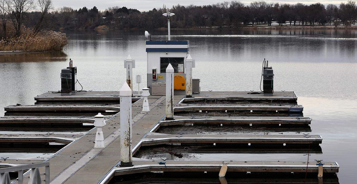 Fueling dock at the Columbia Park Marina is located at 1776 Columbia Park Trail near Bateman Island on the Columbia River. A plan to breach the causeway to the island to allow the Yakima River to flow around the island is forcing closure of the longtime marina.