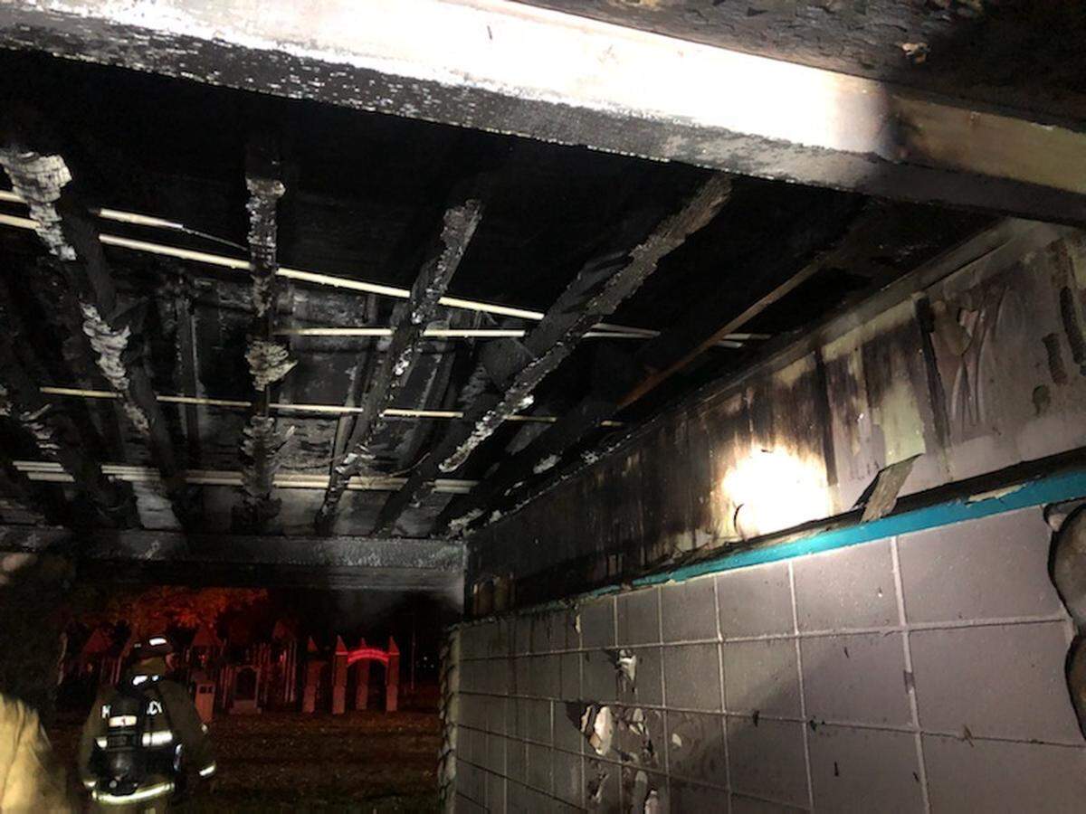 A fire seriously damaged a restroom building near Kennewick’s Playground of Dreams.