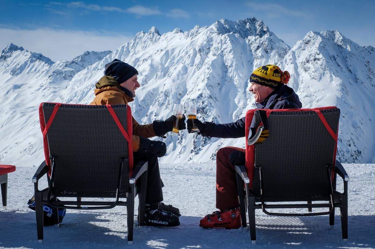 Zach Woods and Will Ferrell in a scene from “Downhill,” a remake of the Swedish film “Force Majeure.”