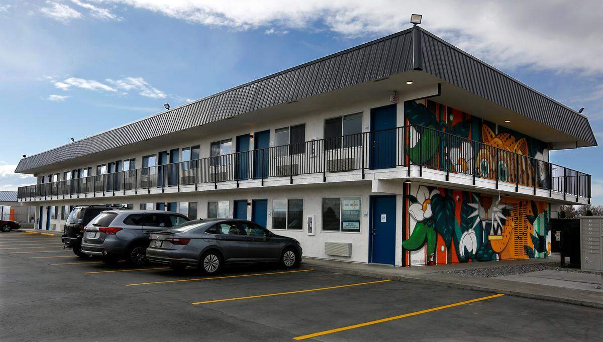 Mural on outside wall of The Alegre apartment complex at 1520 N. Oregon Ave. in Pasco. 