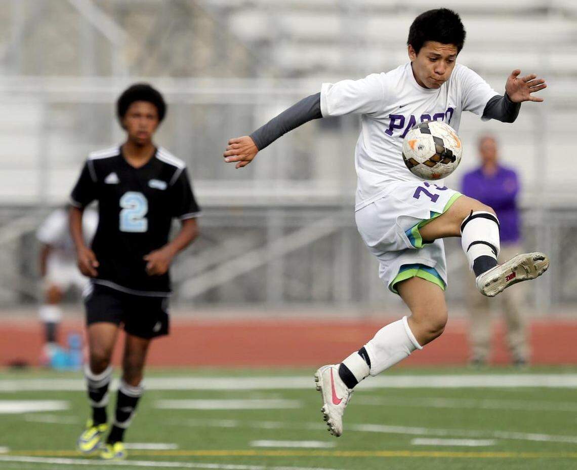 A Pasco High soccer match against Central Valley at Edgar Brown Memorial Stadium in Pasco in 2018.