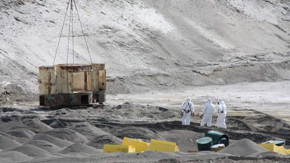 Hanford workers found a decontamination cell weighing at least 20,000 pounds buried in the trenches at the Hanford 618-10 Burial Ground.
